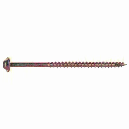 Wood Screw, #9, 3-1/2 In, Zinc Yellow Steel Round Head Torx Drive, 318 PK